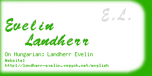 evelin landherr business card